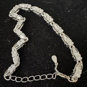 Sterling Silver Flower and Leaf Bracelet